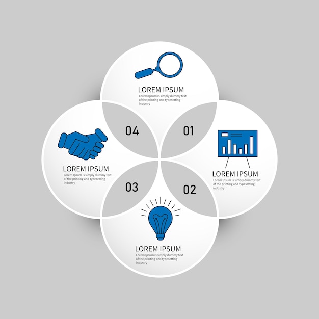 Business circle timeline infographic icons