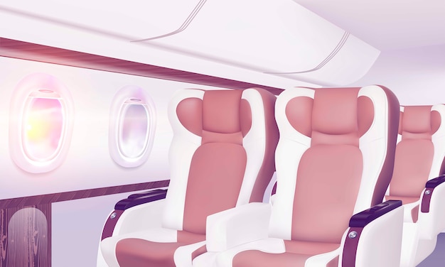 Business class flight. Travel concept.