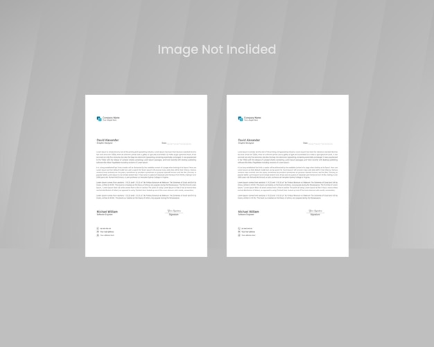 Vector business clean letterhead design template