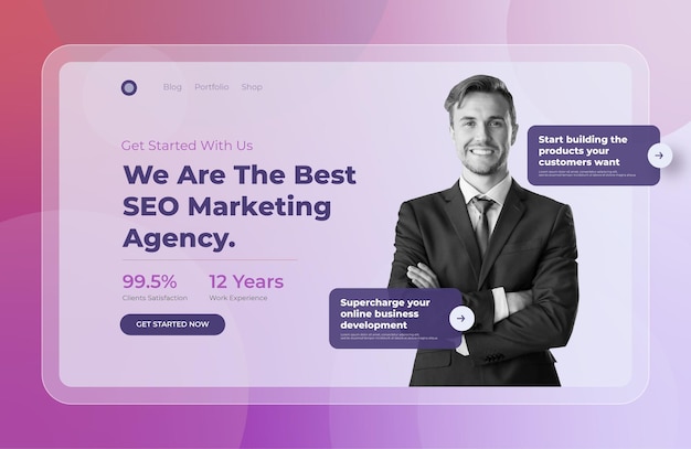 Business company landing page template