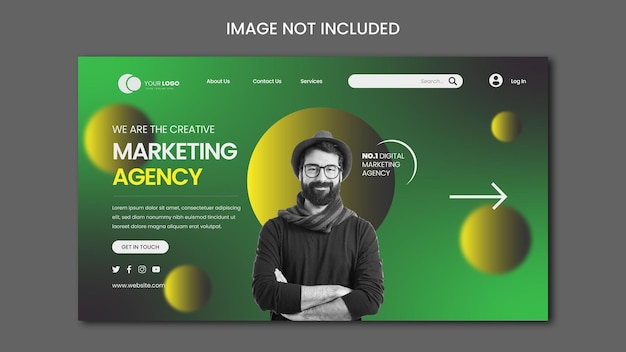 Vector business company landing page vector template