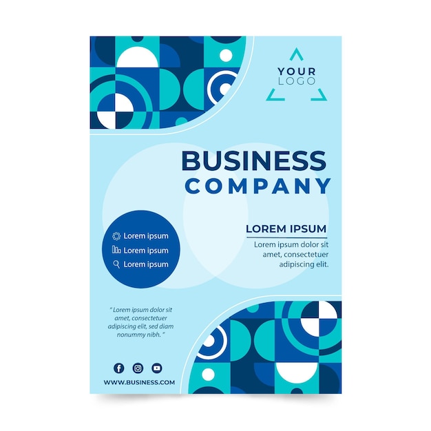 Business company poster design template