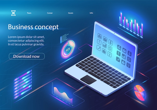 Business Concept. Financial Analytic Infographic.