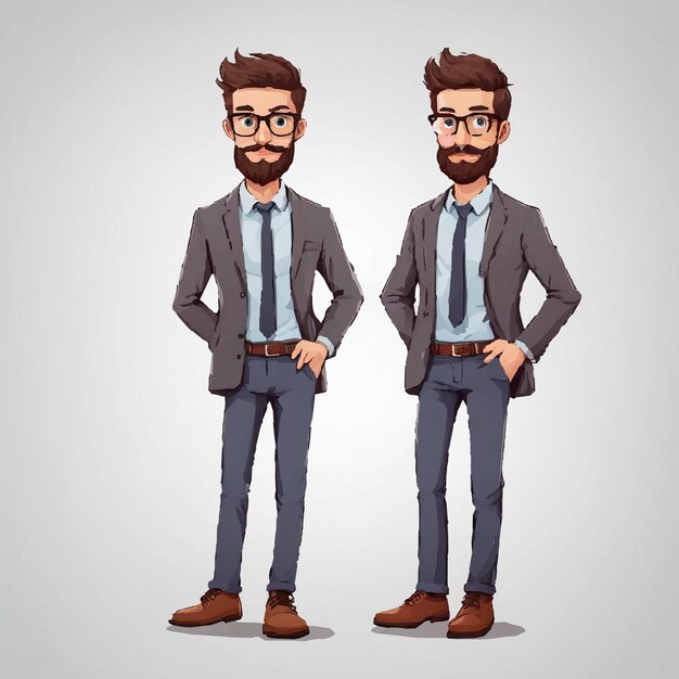 Business Concept illustrations scenes with men taking part in business activities