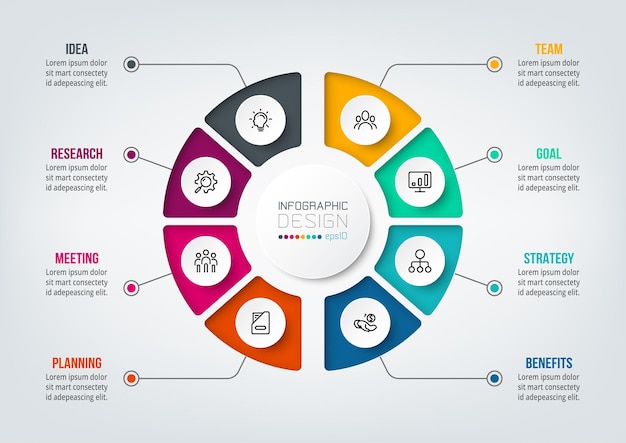 Business concept infographic template with diagram