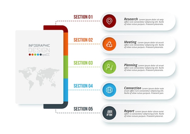 Business concept infographic template with diagram.