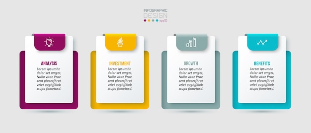 Business concept infographic template with option