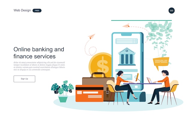 Business concept for online banking