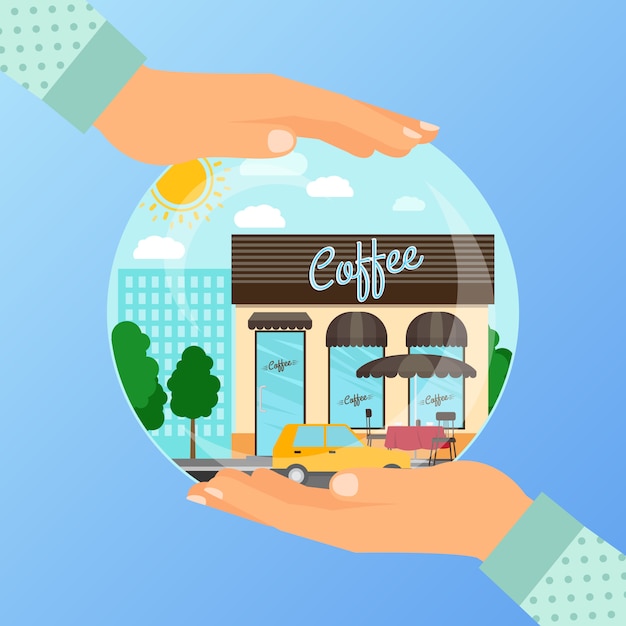 Business concept for opening coffee cafe