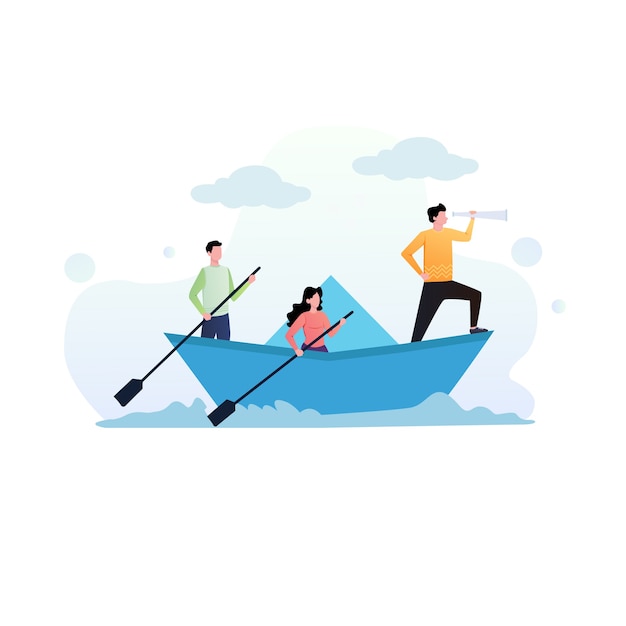 Business concept and team work  illustration