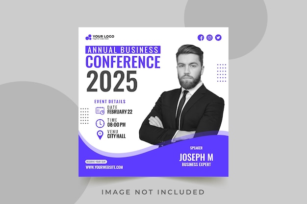 Business Conference Banner Design vector Template