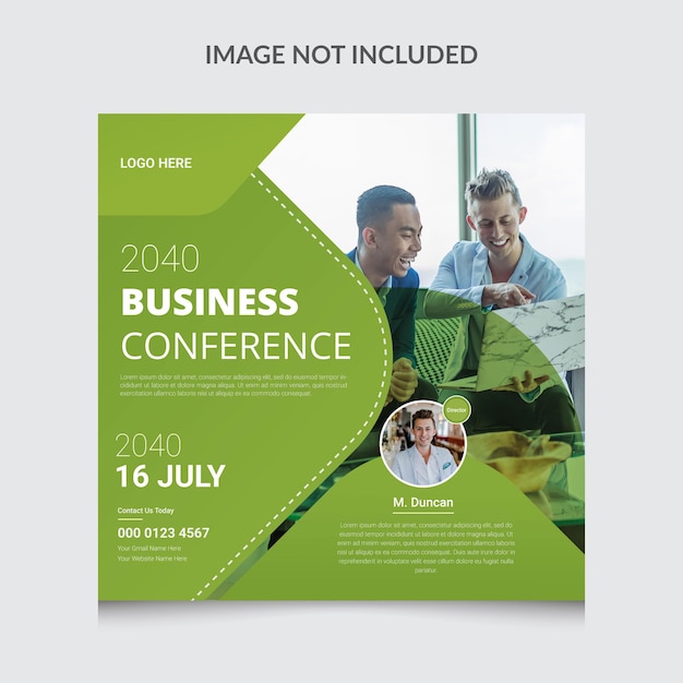 Business conference social media and Instagram post template