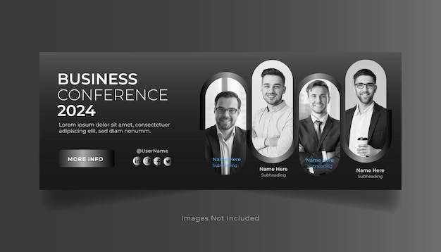 Business conference social media or web banner template