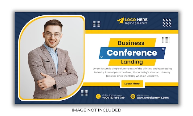 Business Conference video and web banner thumbnail design