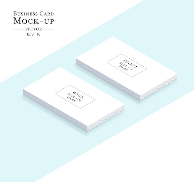 Vector business contact card mock up