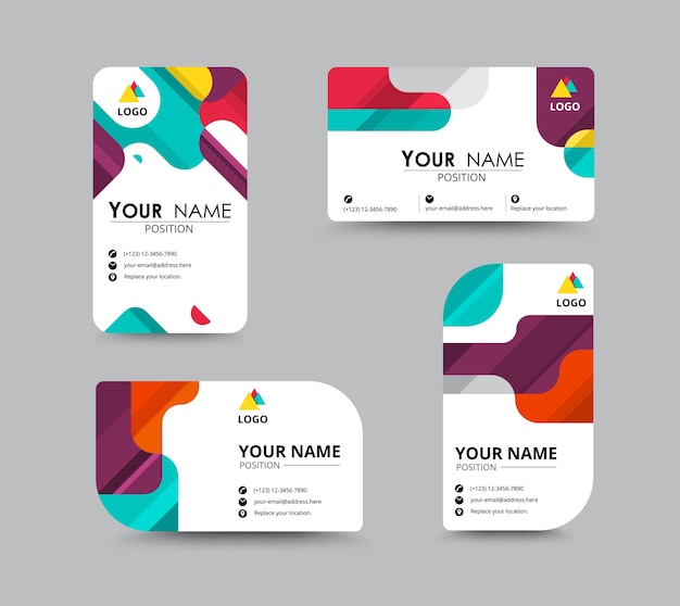 Business contact card template design