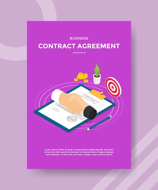 Business contract agreement flyer template