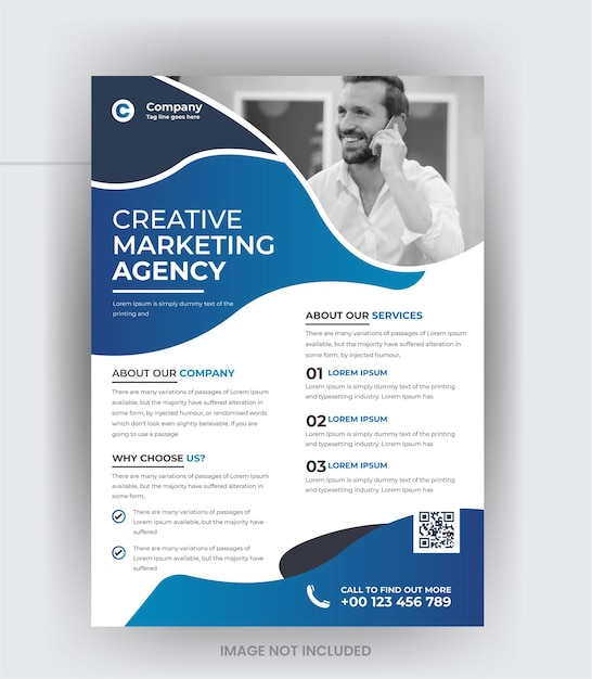 Business corporate flyer and brochure cover page design template