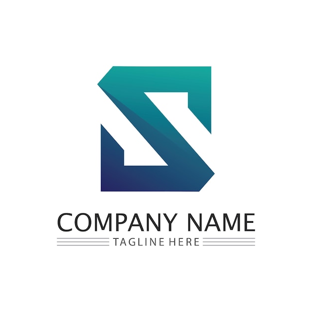 Business corporate letter S logo design vector