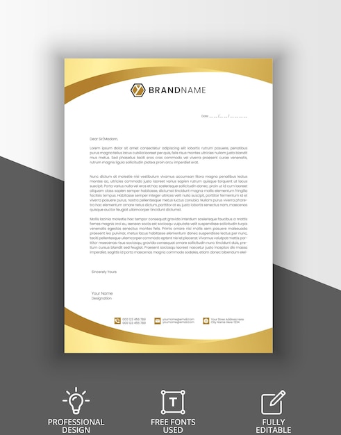 Business and corporate vector letterhead design template