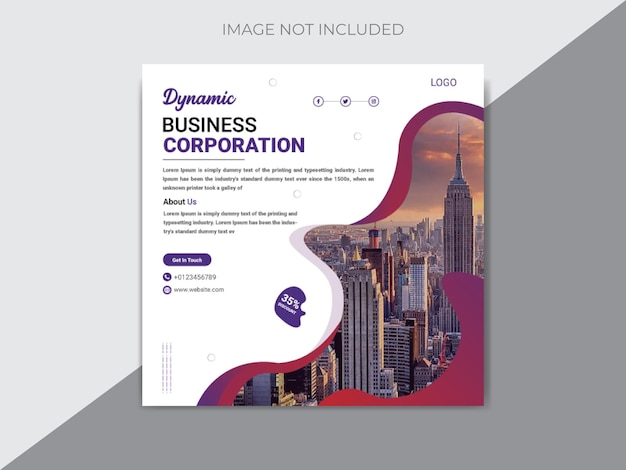 Business Corporation Social Media and Instagram Post Template Banner