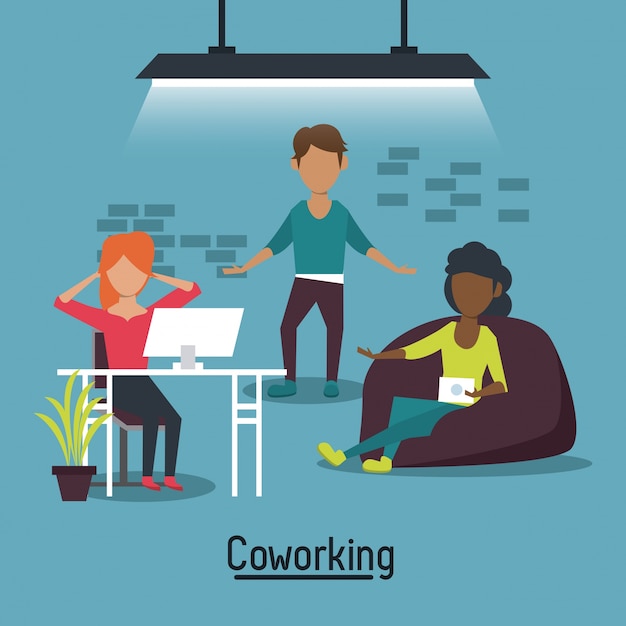 Business coworking office icon