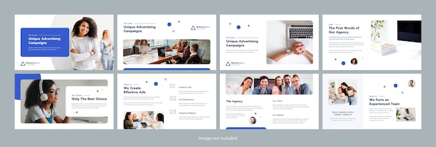 Business and creative agency slides presentation templates