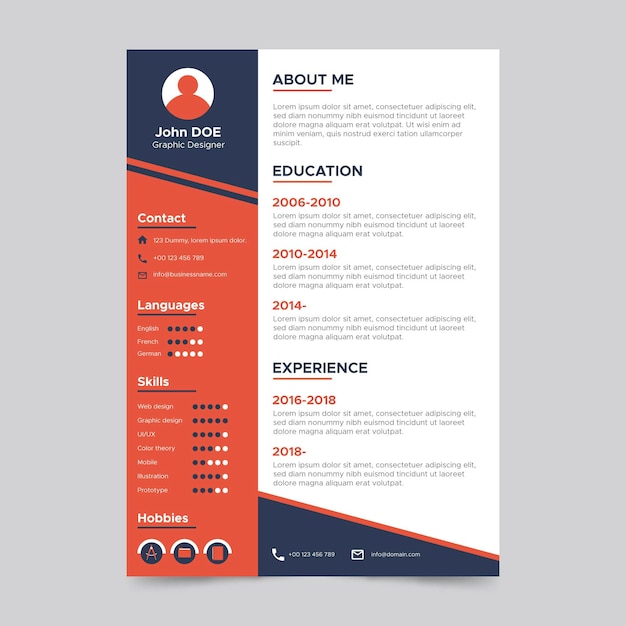 Business curriculum vitae template