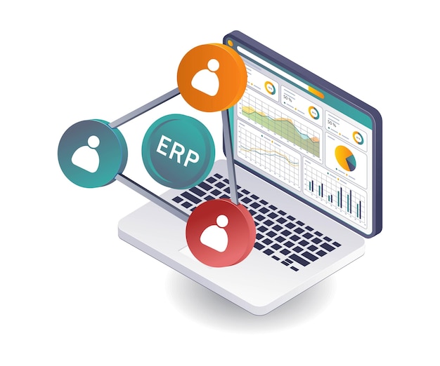 Vector business data analysis in erp system networks