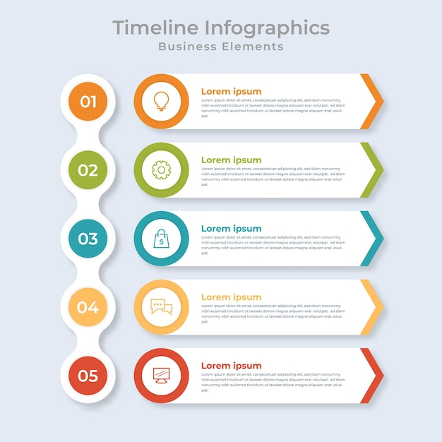 Business Data Visualization Process Chart Abstract Diagram Graph with Steps, Options for Infographic