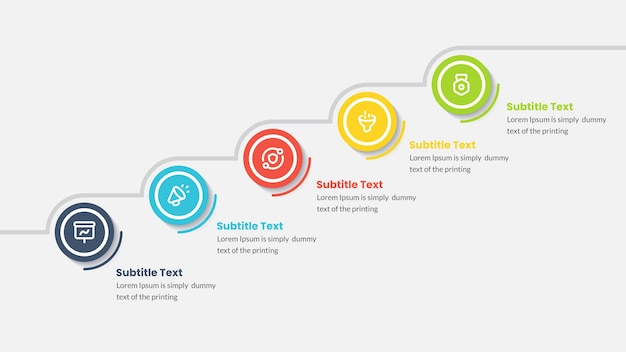 Business data visualization. Process chart. Abstract elements of graph, diagram with steps, options