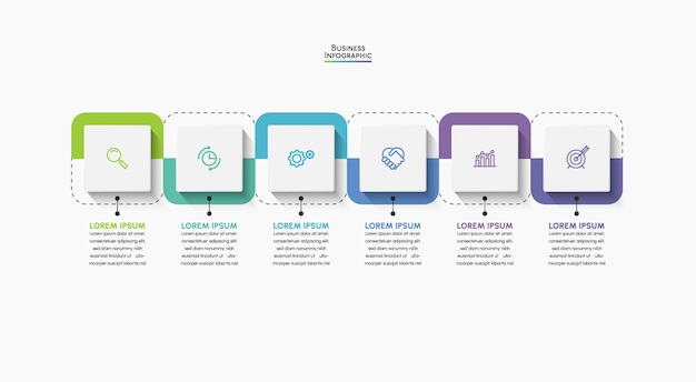 Business data visualization timeline infographic icons designed for abstract background template