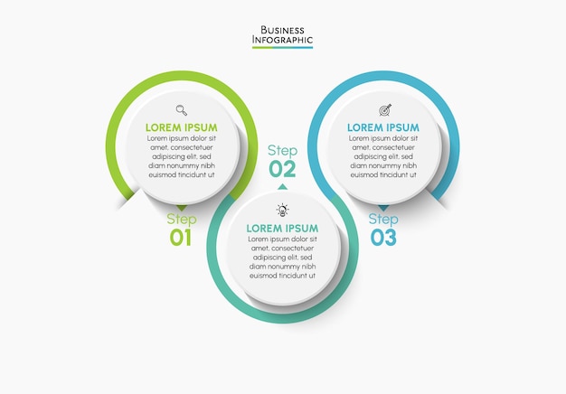 Business data visualization timeline infographic icons designed for abstract background template