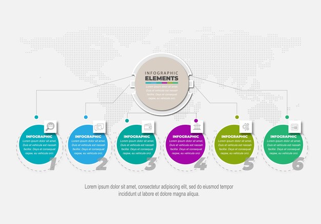 Business data visualization timeline infographic