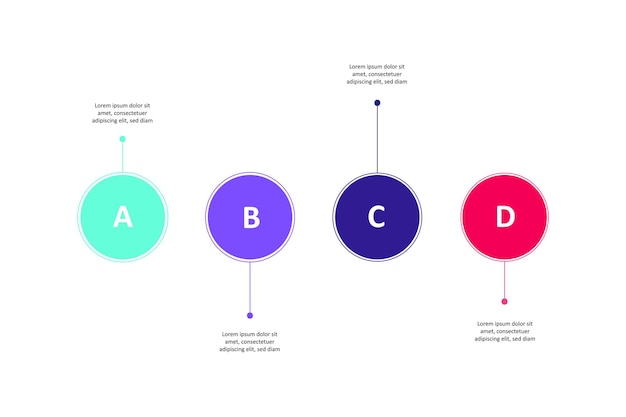 Business data visualization. Vector illustration. Process chart