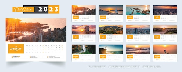 Business Desk Calendar 2023 Template