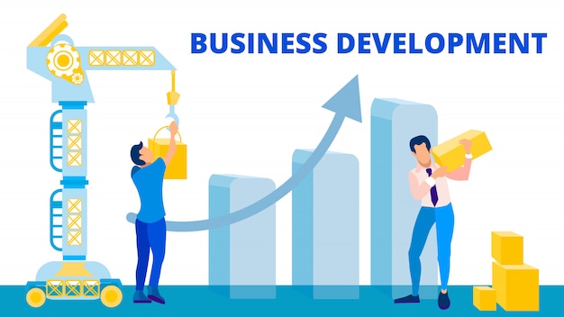 Business Development Flat Vector Banner Concept