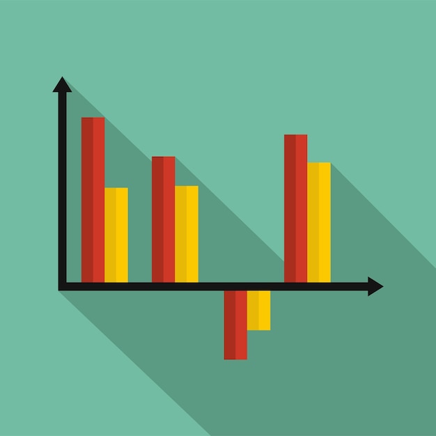 Business diagram icon Flat illustration of diagram vector icon for any web design