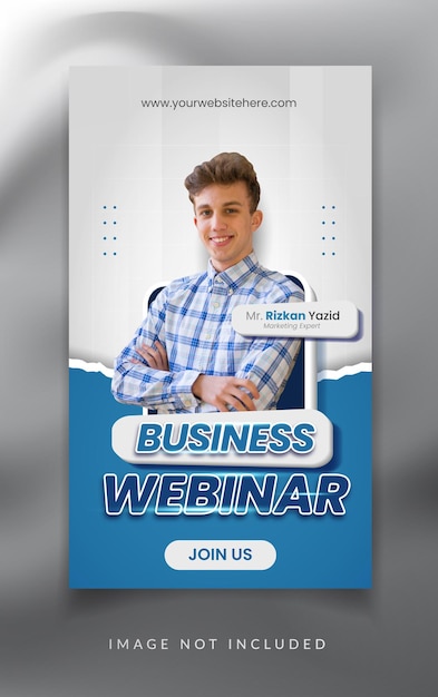 Business digital marketing webinar facebook and instagram story banner template