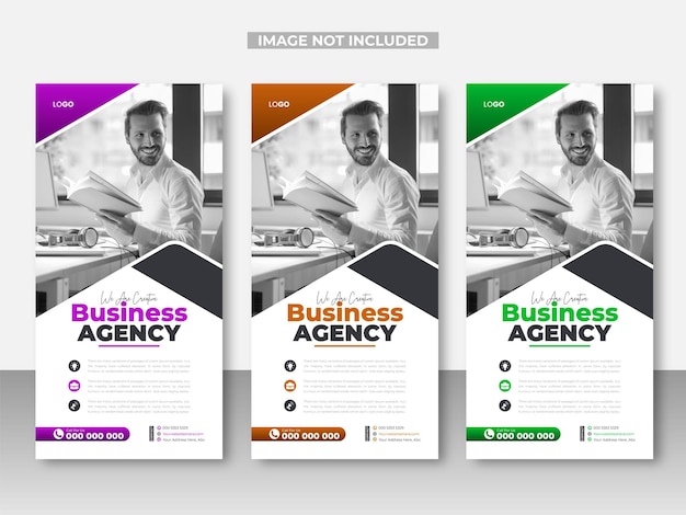 Vector business dl flyer or corporate rack card design