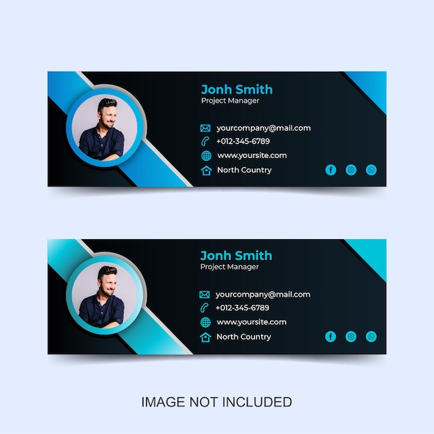 Business email signature design personal facebook cover design template