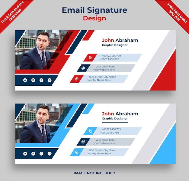 Business email signature design vector