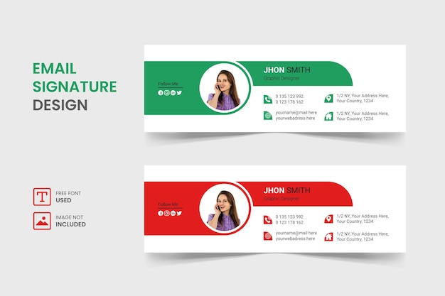 Business email signature design