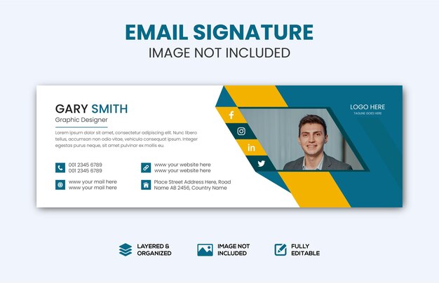 Business email signature or email footer design