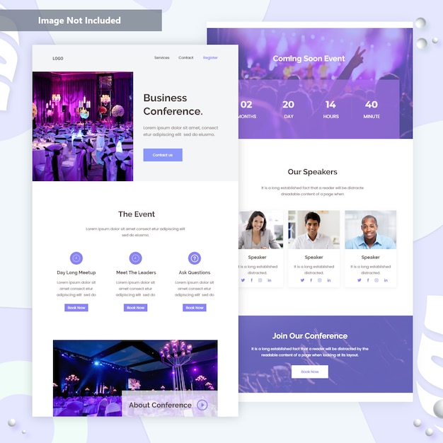 Business Event email template ui .