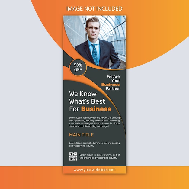 Business Event Roll-up Banner Signage Standee Template 