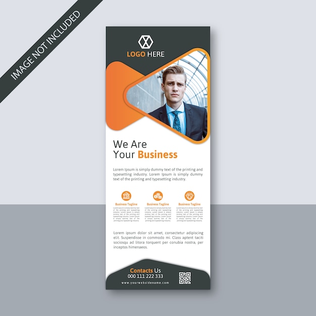 Business Event Roll-up Banner Signage Standee Template 