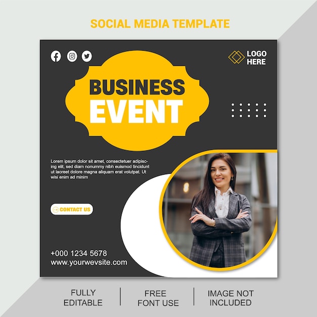 BUSINESS EVENT SOCIAL MEDIA INSTAGRAM POST TEMPLATE