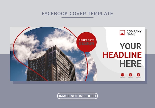 Vector business facebook cover design template