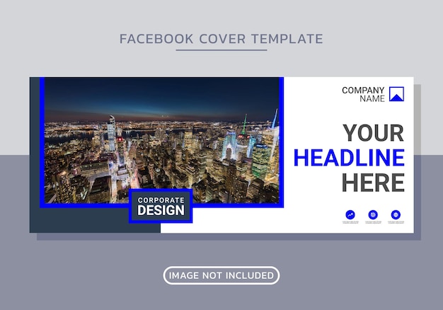 Vector business facebook cover design template